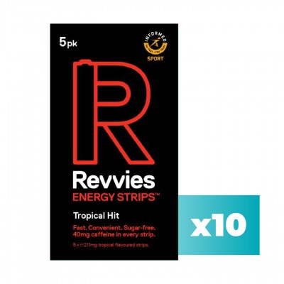Revvies Energy Strips-Tropical Hit 40mg cafena (10x5 Pack)