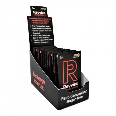 Revvies Energy Strips- Tropical Hit 40mg cafena (12x5 Pack)
