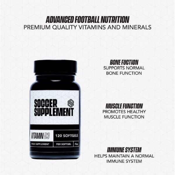 Soccer Supplement Vitamina D3 120 cápsulas