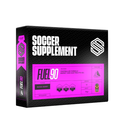 Soccer Supplement Gel Energético Fuel90 Frutos Vermelhos (caixa 12 géis)
