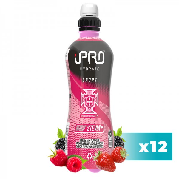 Pack 12x - Bebida Hidratante iPRO HYDRATE Sport Sabor Frutos Silvestres - 500ml