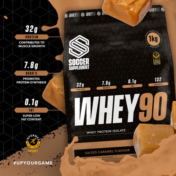 Soccer Supplement Proteina Isolada Whey90 Caramelo Salgado 1Kg