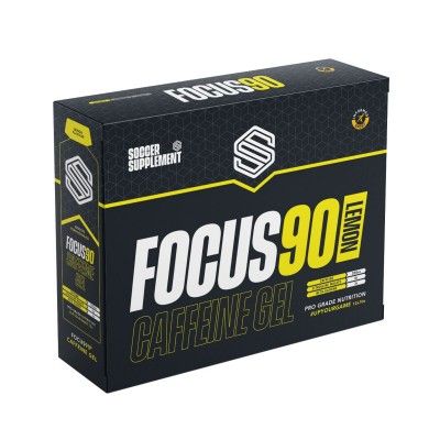 Soccer Supplement Gel energético pré-jogo com cafeína Focus90 Limão (caixa 12 géis)