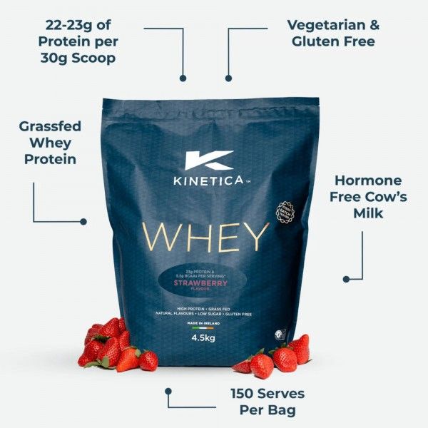 Kinetica Protena Whey Morango 4,5kg