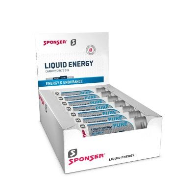 Sponser Caixa de Gis Energticos Liquid Energy Pure (18 Gis de 70g)