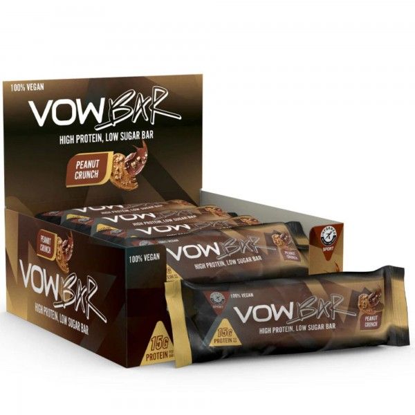 VOW Barras Protena Amendoim Crocante (12 barras de 48g)