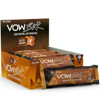 VOW Barras Protena Caramelo Salgado (12 barras de 48g)