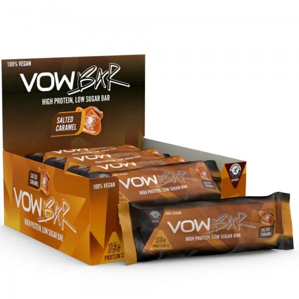 VOW Barras Protena Caramelo Salgado (12 barras de 48g)