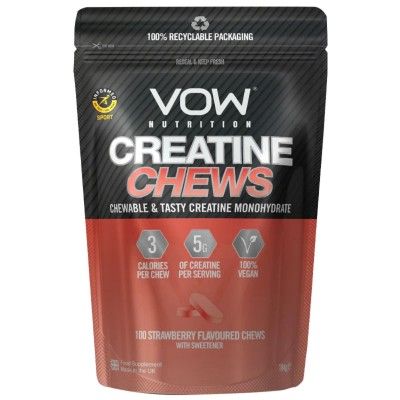 VOW Creatina Morango 100 comprimidos mastigveis